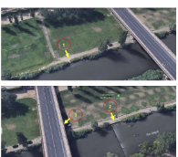 Delimitación de puntos autorizados fogonet de gas en el río Segre
